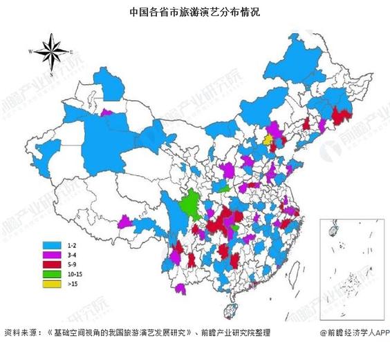 中国各省市旅游演艺分布情况