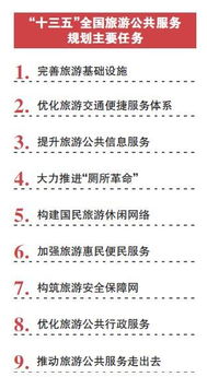 十三五 旅游服务圈定九大任务
